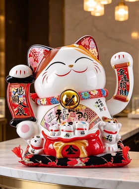 金石工坊电动摇手猫公司收银台