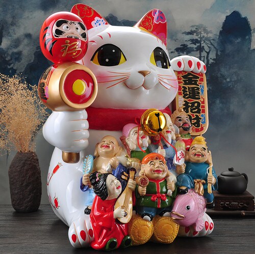 金石工坊招财猫超大版公司前台招财摆件镇店之宝礼物店铺开业礼品 - 封面