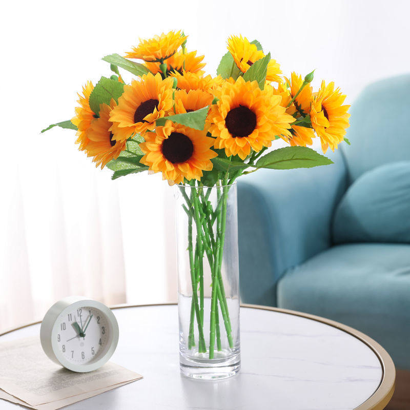 向日葵仿真花ins太阳花手捧花花束野餐拍照道具装饰品旅游拍照花