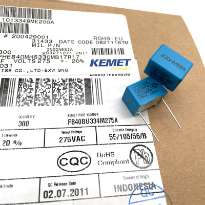 芬兰KEMET EVOX RIFA PME840 0.33uf 330nf 334 275v音频薄膜电容