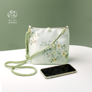 芬芳之品原创复古印花小包2026新款甜美手编斜背迷你小清新女包