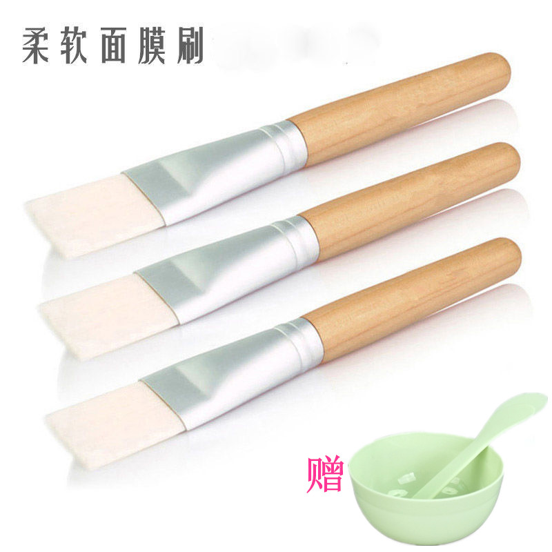 面膜专用刷软毛自制面膜扫易清洗水疗涂面膜工具木柄化妆美容用品