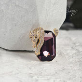 精致奢华水晶豹子胸针衣服轻奢配饰防走光别针固定扣 见者豹富