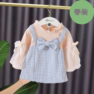 宝宝裙装秋冬婴儿连衣裙小香风韩版公主裙女童春季2023新款洋气潮