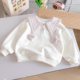 女童可爱软萌卫衣春秋新款 潮 26甜美娃娃领上衣女宝宝立体卡通童装