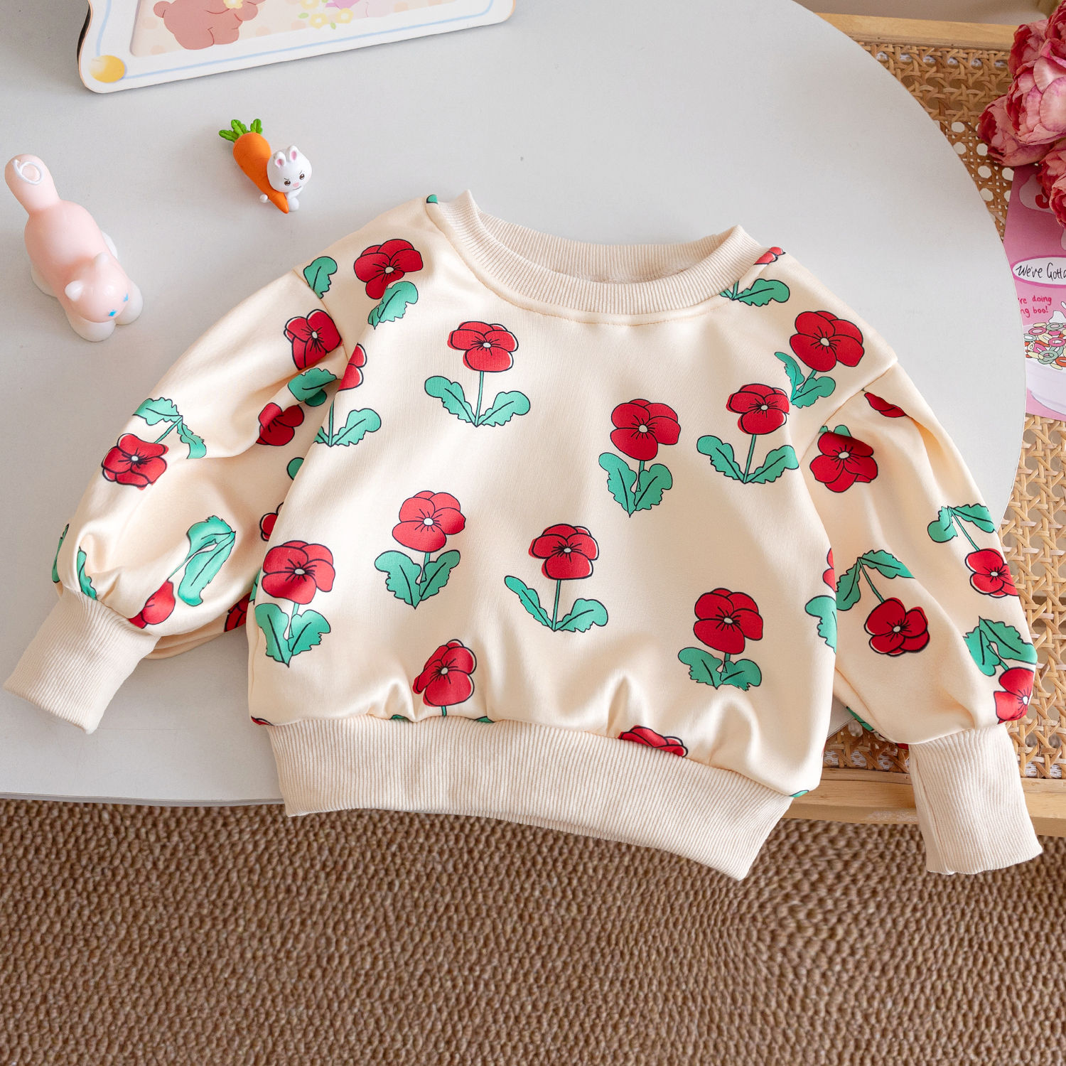 女童休闲加绒打底衫韩版百搭卫衣