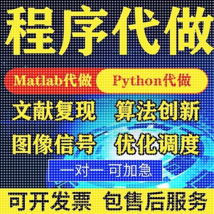 matlab代码帮做代编程序代做python覆现算法彷真编写图像信号处理