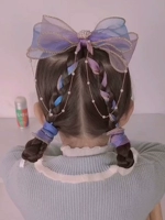 Заколка для волос с кисточками с бантиком для принцессы, милый аксессуар для волос, градиент