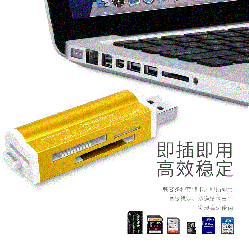 OTG相机SD卡转TYPE-C手机3.0高速读卡器内存TF千转换能单反