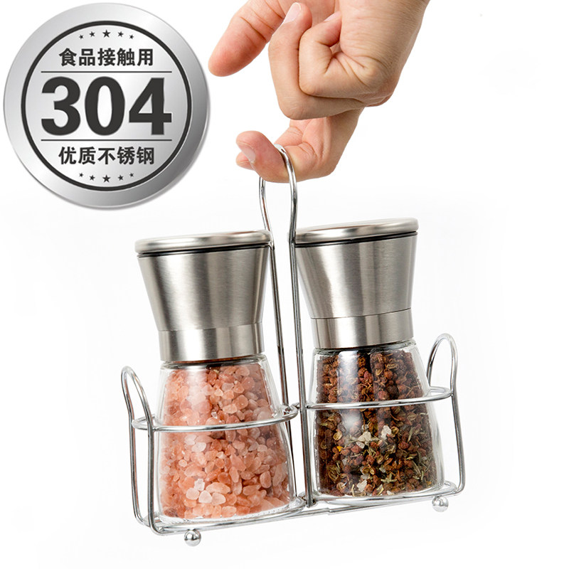 家用旋转式胡椒粉研磨器手动研磨瓶现磨调料磨粉器黑椒调料瓶陶瓷