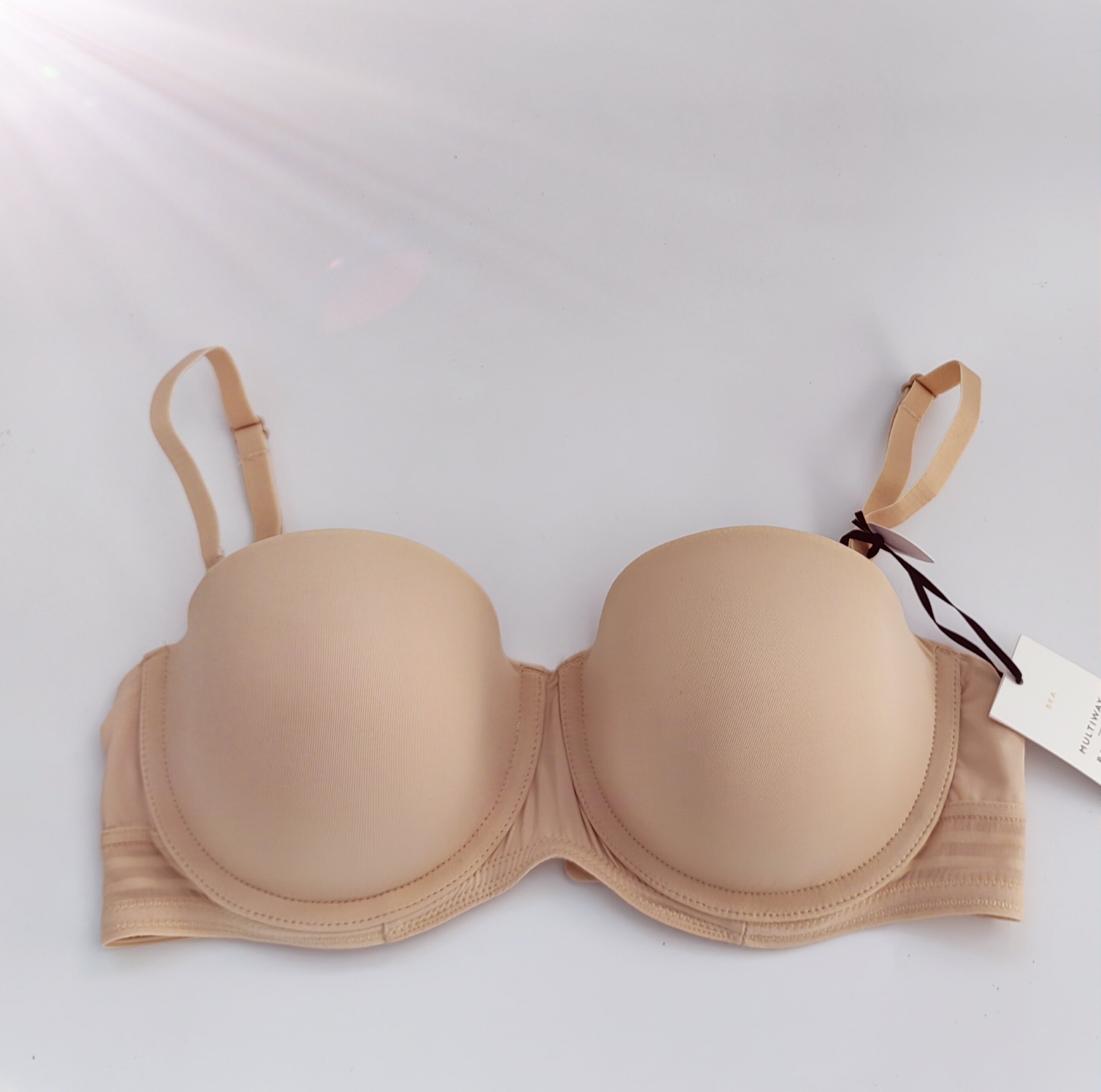 6570dddef小围城防滑肤色光面半杯抹胸无肩带打底薄款1/2婚纱文胸