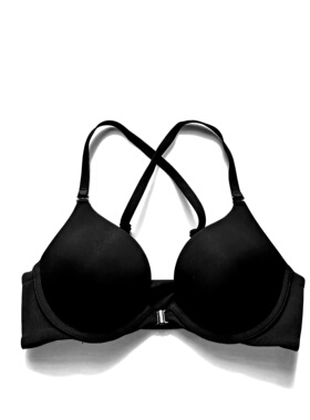 657075BCDD光面美背前扣白色有钢圈薄款贴身简约小底围文胸罩套装