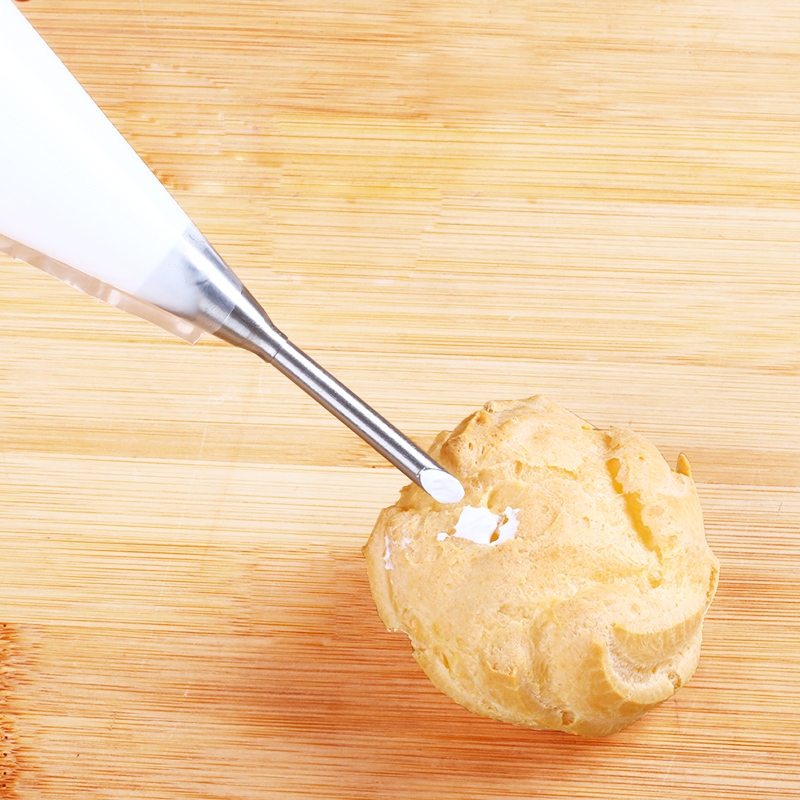 不锈钢泡芙裱花嘴 特殊花嘴尖嘴 挤奶油陷 烘焙工具 大中小 简单