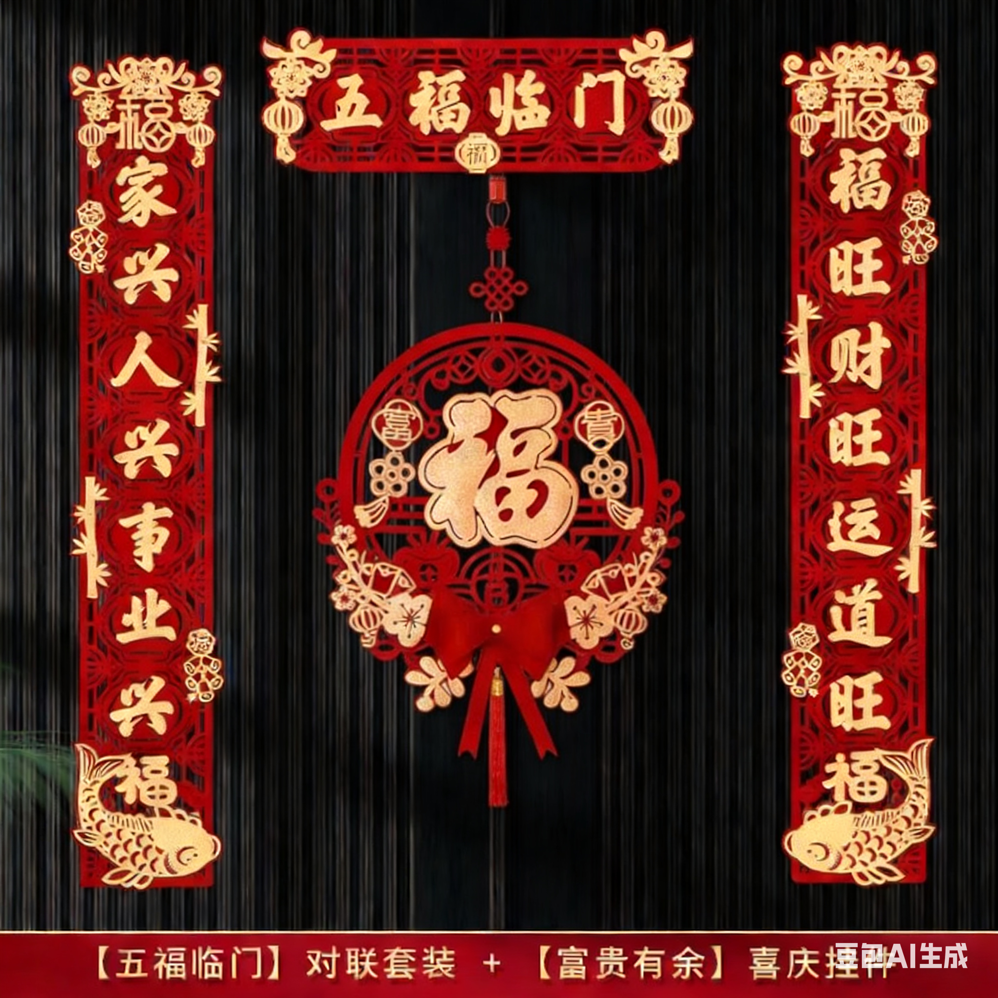 2026新款马年对联春联大门装饰家用春节过年福字磁吸门贴用品,节庆用品/礼品,对联,淘宝优惠券,粉丝福利购,淘宝优惠卷