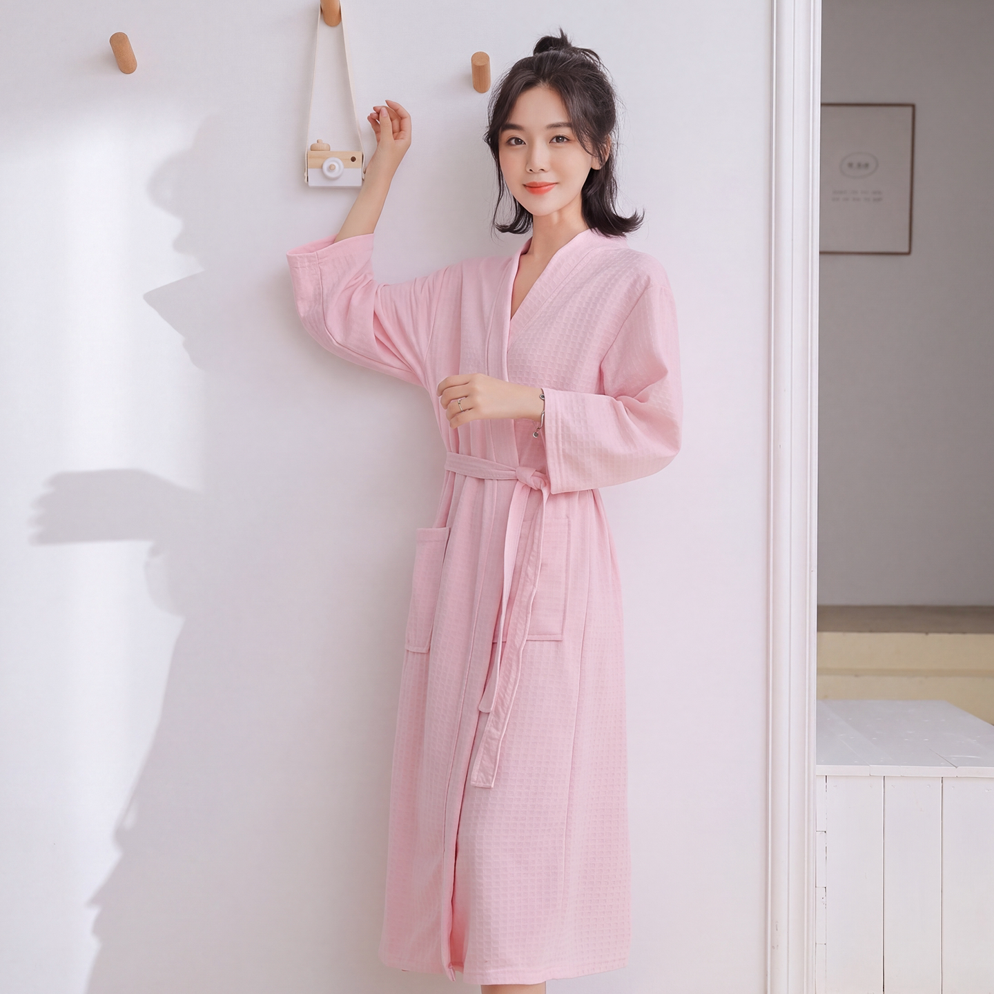 2026夏季新款浴袍女士美容院定制图片