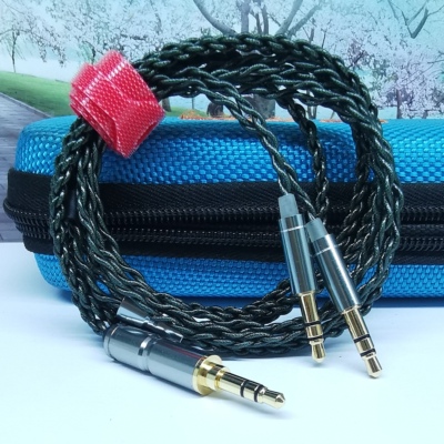 新款银铂丝耳机线材双3.5双2.5头戴式耳机4.4平衡发烧线高解析线