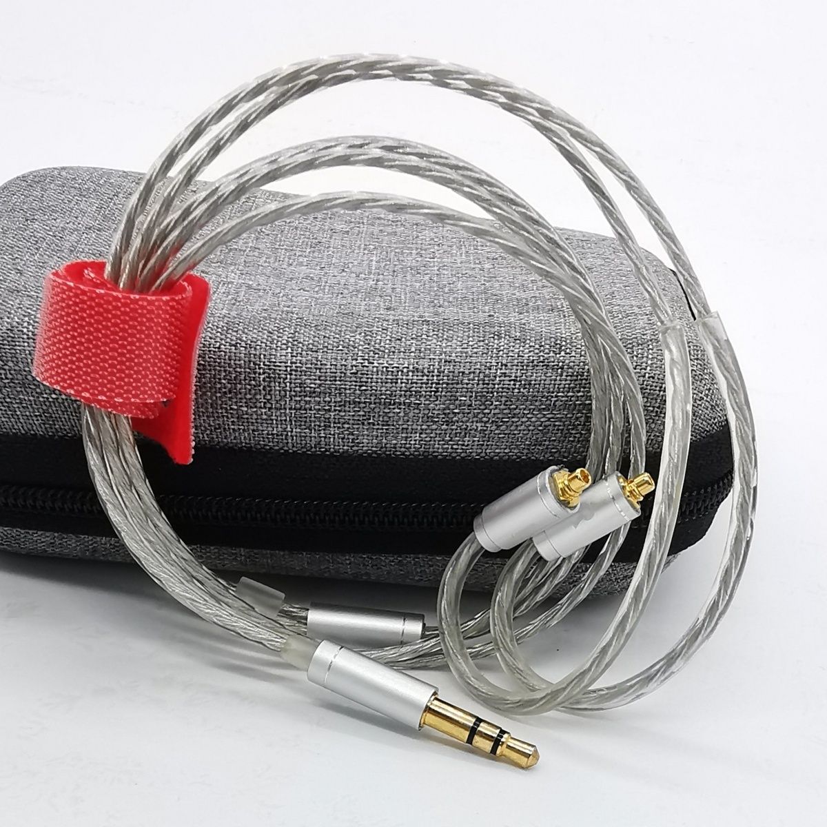 新款短耳机线50cm长度mmcx0.78针3.5插头蓝牙耳放配线轻便镀银线