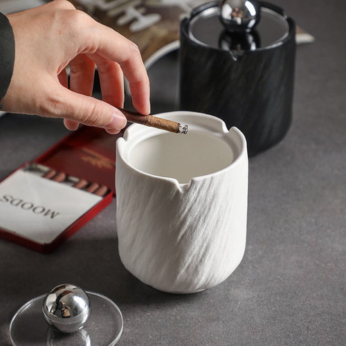 优印石纹烟灰缸防风防灰飞