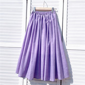 2026仙女早春季 夏款 温柔甜美大摆飘逸半身裙女棉麻中长裙a字裙子