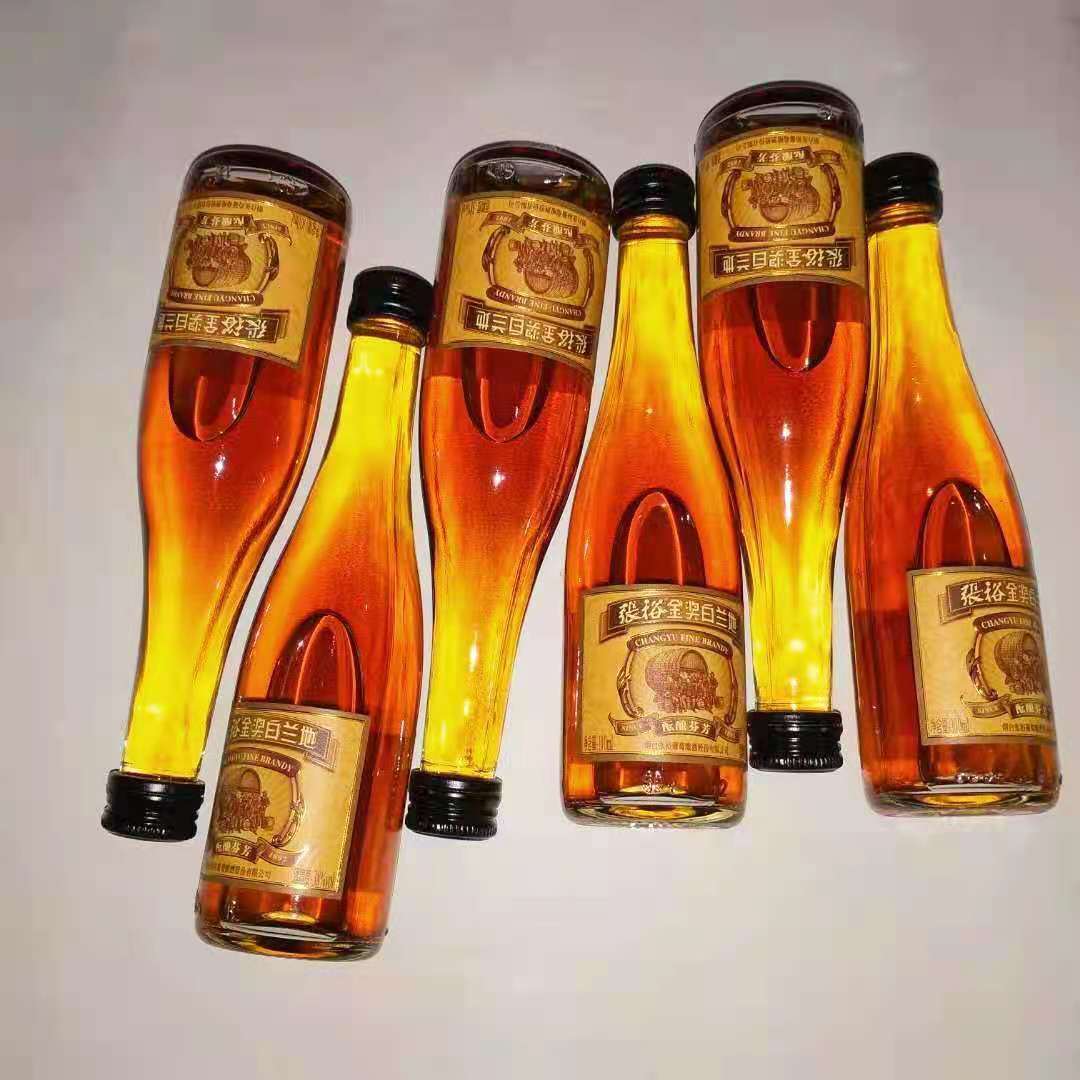 正品张裕金奖白兰地葡萄蒸馏酒收藏自饮ktv摆台小瓶装100ml38.5度