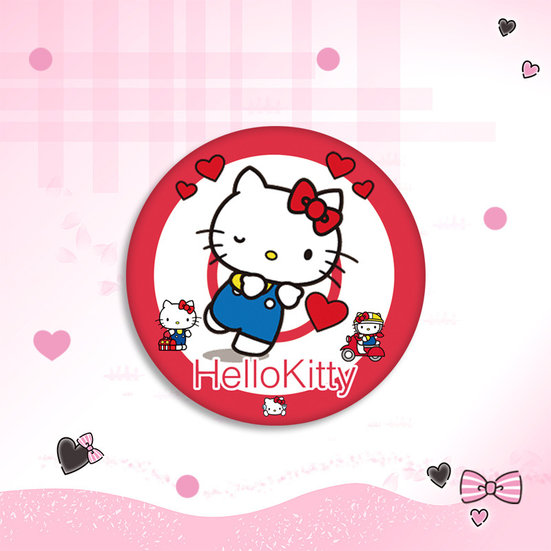 Sanrio三丽鸥同人HelloKitty可爱卡通角色小兔小狗马口铁吧唧徽章