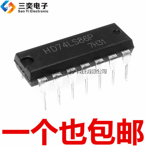 原装正品 HD74LS86P 四路2输入异或门 SN74LS86N DIP14逻辑直插IC