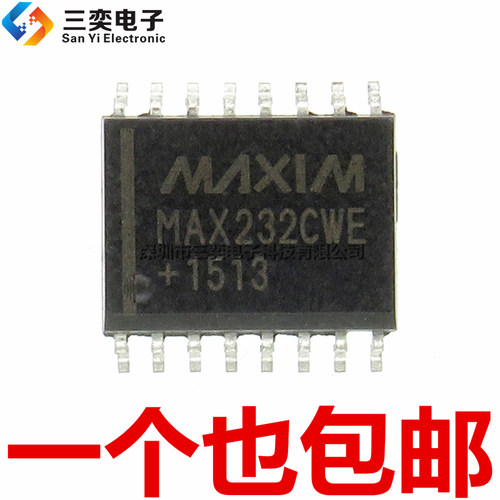 原装正品 MAX232CWE MAX232EWE+T SOP-16贴片 RS-232 收发/接收器