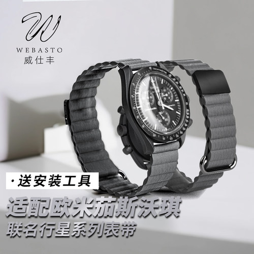 威仕丰磁吸表带适配斯沃琪联名