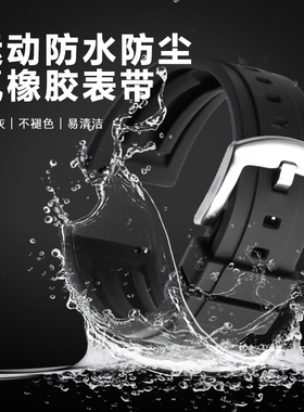 硅胶氟橡胶表带19 20mm适用劳力士绿黑水鬼蚝式迪通拿精工斯沃琪
