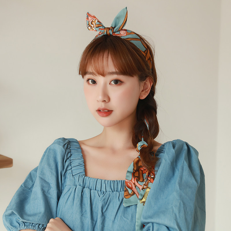 超仙新款蝴蝶结发箍发带女飘带绑发网红韩国头箍百搭外出编发头饰