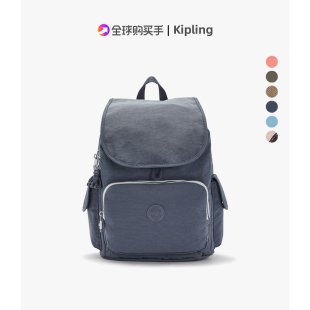 妈咪旅行背包K12147 Kipling轻便印花中号双肩女包CITY PACK翻盖式