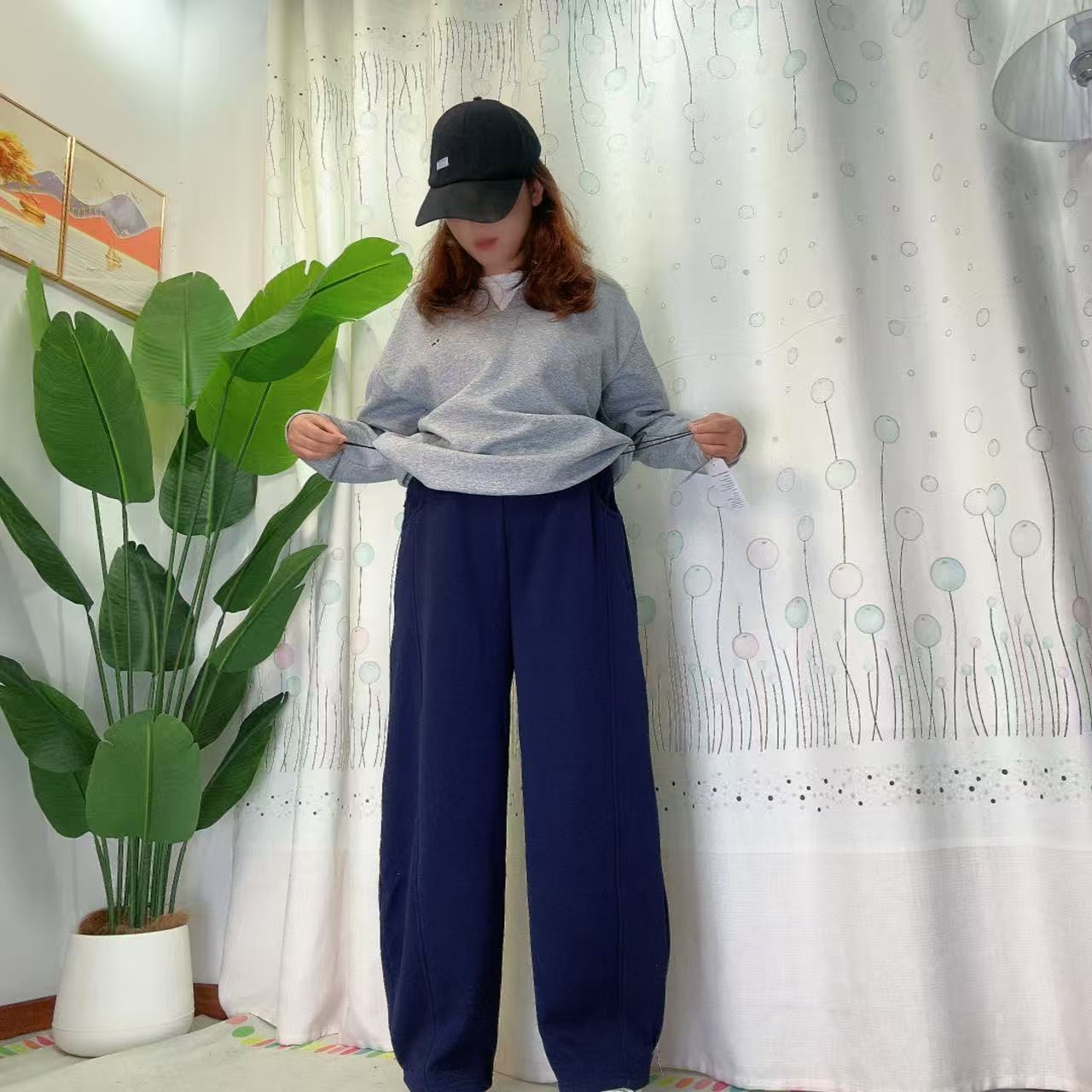 2025新款孕妇宽松弯刀裤秋冬款