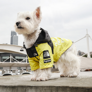 潮牌北面狗狗冲锋衣狗狗衣服秋冬羽绒服小型犬加厚冬季保暖棉衣