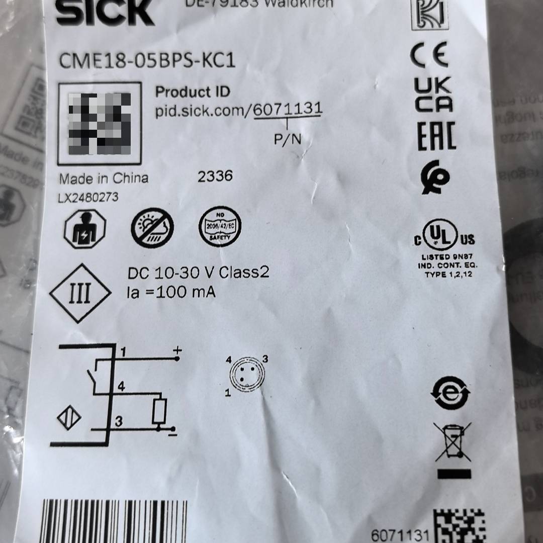 SICK西克CME18-05BPS-KC1 电容式接近开关