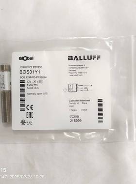 全新巴鲁夫BALLUFF接近开关，型号BOS01Y1，型号B