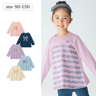 日本千家外贸原单 女童宝宝 时尚休闲 可爱公主 裙式纯棉 长袖T恤
