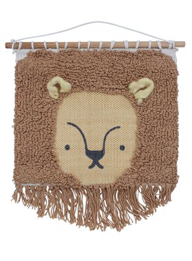 【现货】Sebra小狮子挂饰儿童房全棉编织画wildlife wallhanging