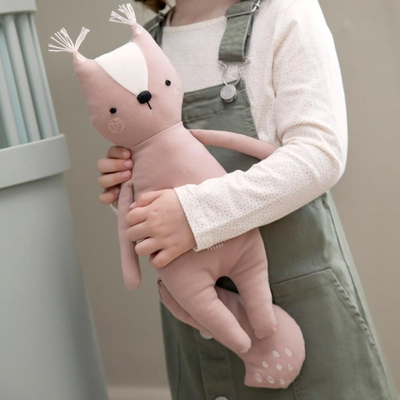 礼物粉色小松鼠安抚玩偶现货已到