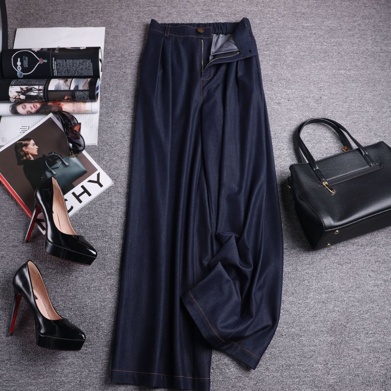 垂感直筒慵懒牛仔裤女新款阔腿裤