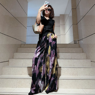 直筒裤 垂感阔腿裤 新款 子2026春夏流行风格 女 女高腰宽松直筒休闲裤