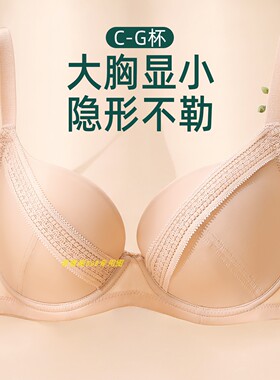 伊丝艾拉CDEF薄杯软钢圈光面收副乳大码文胸内衣0261专柜正品
