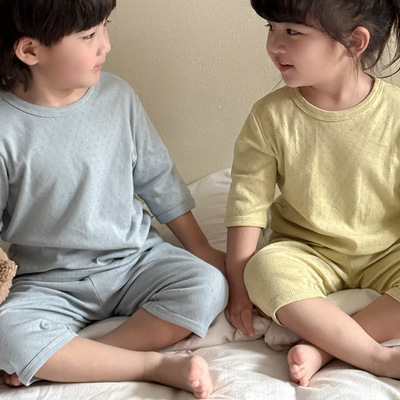 儿童睡衣薄款纯棉a类家居服套装