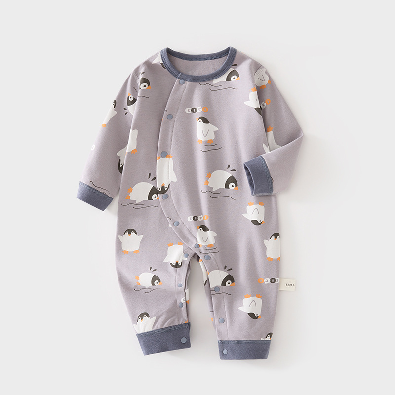婴儿连体衣宝宝新生儿无骨春秋纯棉哈衣男女宝宝婴幼儿童装爬服