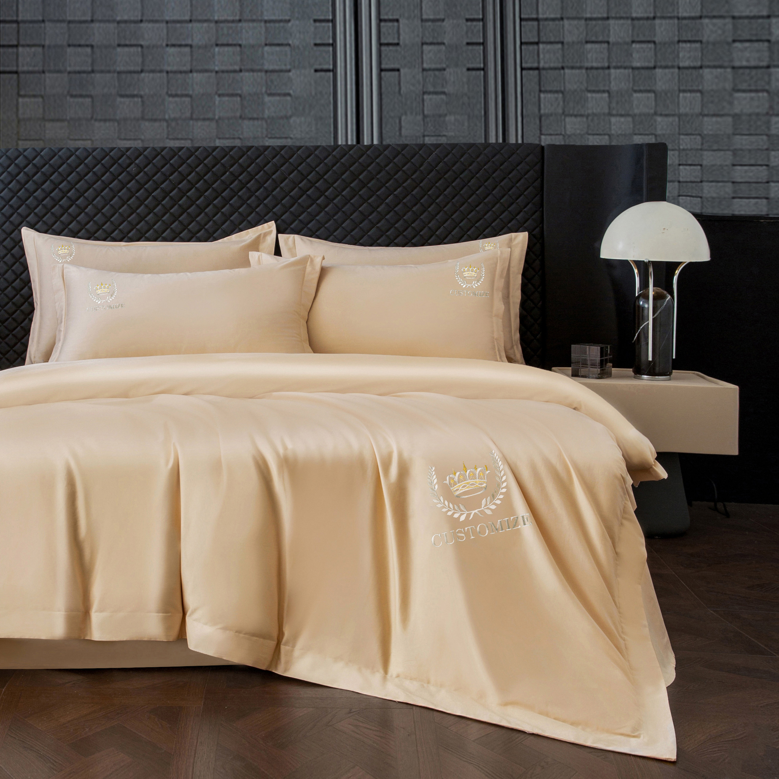 2026春夏新款100支贡缎长绒棉四件套纯棉透气裸睡高端床上用品