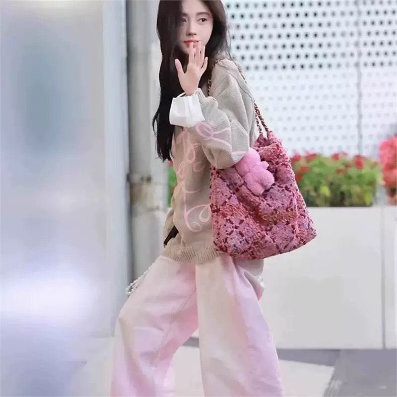 小香风手混线编织包香奶奶同款手工编织包22ba包包自己钩织材料包