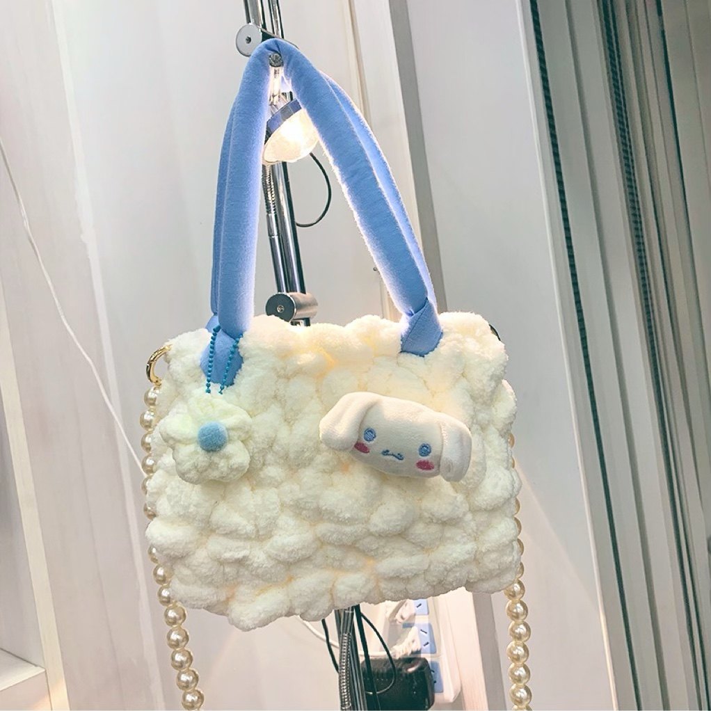 玉桂狗手工diy毛绒线包包手提包