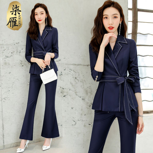 西装英伦风高端商务女总裁职业装