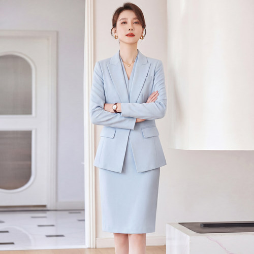 职业套裙女2026新款春秋名媛轻奢感气质西装连衣裙OL正装女工作裙