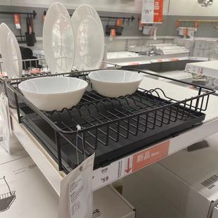 胡尔塔普餐具滤干架滤水篮厨房碗盘墙面挂架盘子架 新品 宜家IKEA