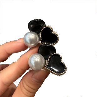 亚克力珠珠爱心夹公主头侧边夹披肩发刘海夹碎发夹子头饰